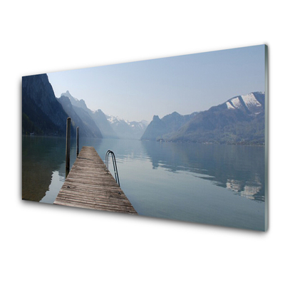 Moderne keuken achterwand Pier lake mountains landscape