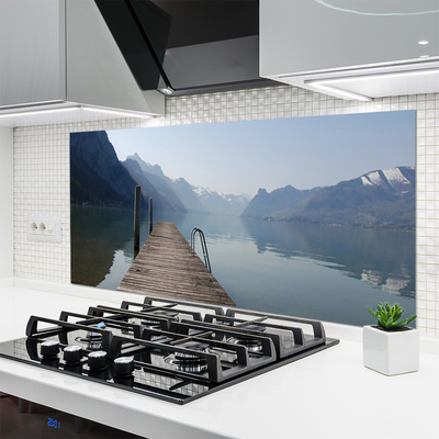 Moderne keuken achterwand Pier lake mountains landscape