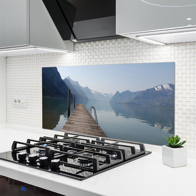 Moderne keuken achterwand Pier lake mountains landscape