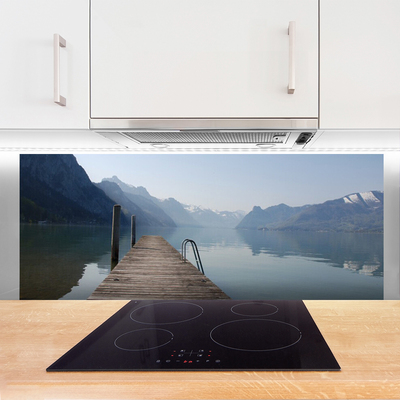 Moderne keuken achterwand Pier lake mountains landscape