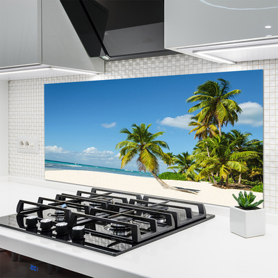 Moderne keuken achterwand Strand palm zee landschap
