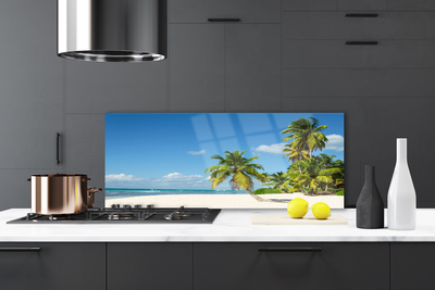 Moderne keuken achterwand Strand palm zee landschap