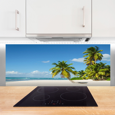 Moderne keuken achterwand Strand palm zee landschap