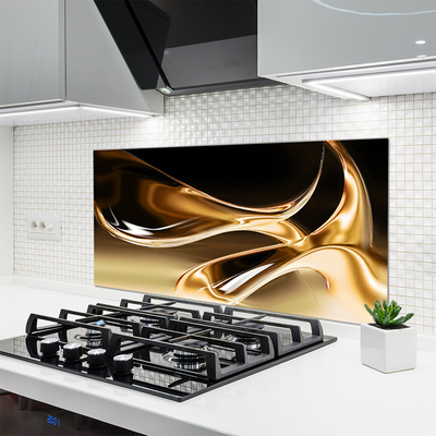 Moderne keuken achterwand Gouden abstractie kunst kunst