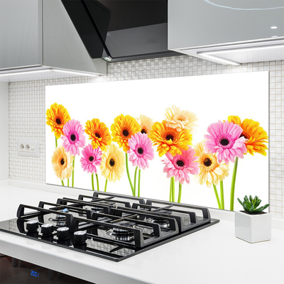 Moderne keuken achterwand Kleurrijke gerberas bloemen