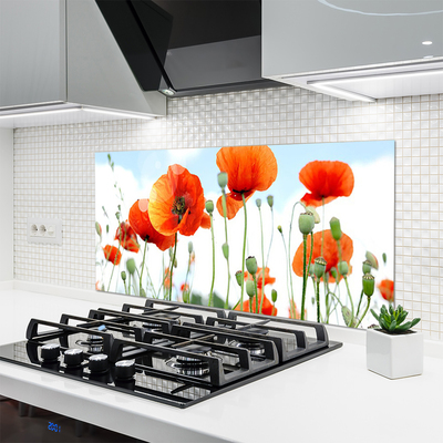 Moderne keuken achterwand Maki flowers meadow field nature