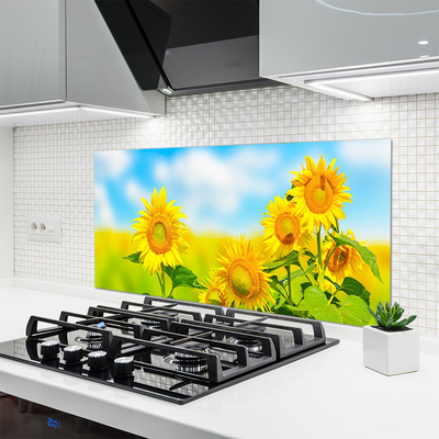 Moderne keuken achterwand Zonnebloem bloeit natuur