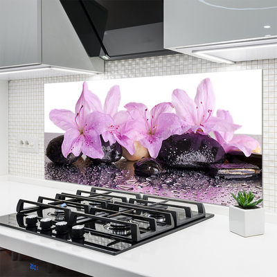 Moderne keuken achterwand Lily flowers in rosa water