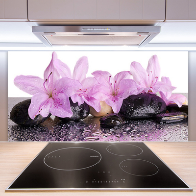 Moderne keuken achterwand Lily flowers in rosa water