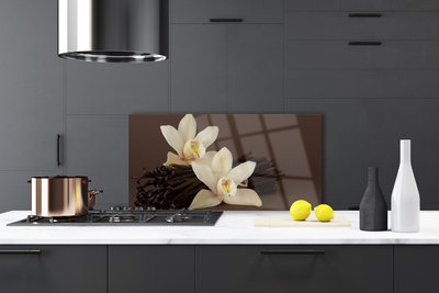 Moderne keuken achterwand Vanille bloemen voor de keuken