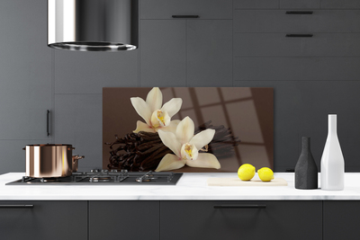 Moderne keuken achterwand Vanille bloemen voor de keuken