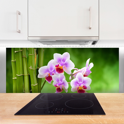 Moderne keuken achterwand Bamboe orchid flowers zen