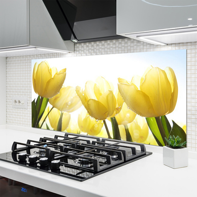 Moderne keuken achterwand Tulpen bloemen stralen