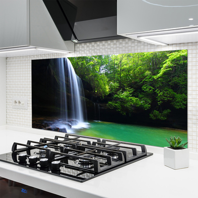 Moderne keuken achterwand Waterfall nature forest lake