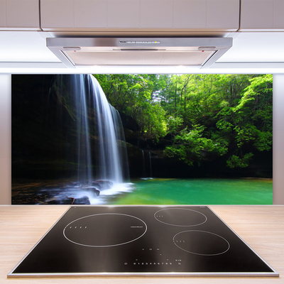 Moderne keuken achterwand Waterfall nature forest lake