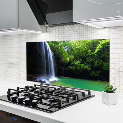 Moderne keuken achterwand Waterfall nature forest lake