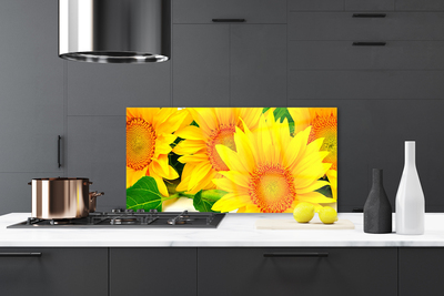 Moderne keuken achterwand Zonnebloem bloemaard