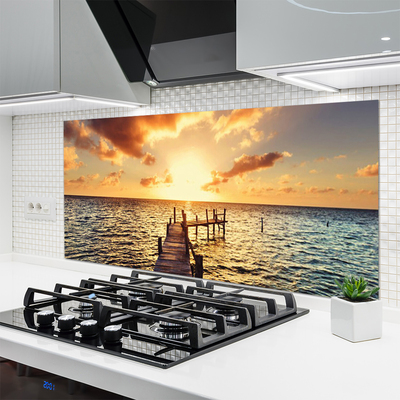 Moderne keuken achterwand Uitzicht op zee zon uitzicht