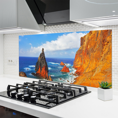 Moderne keuken achterwand Klif kust zee