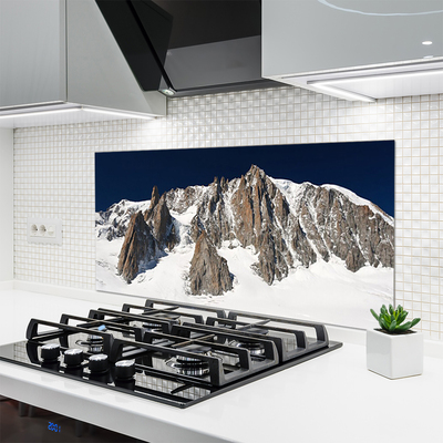 Moderne keuken achterwand Besneeuwde bergtoppen