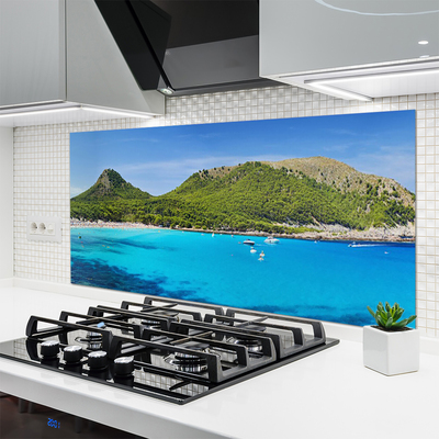 Moderne keuken achterwand Berg zee landschap
