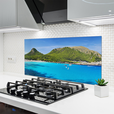 Moderne keuken achterwand Berg zee landschap