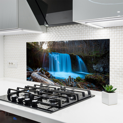 Moderne keuken achterwand Sun waterfall nature