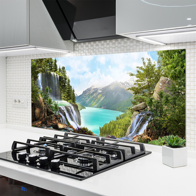 Moderne keuken achterwand Bay waterfall mountains