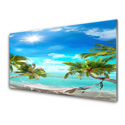 Moderne keuken achterwand Palm tropical hammock beach