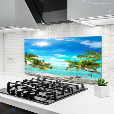 Moderne keuken achterwand Palm tropical hammock beach