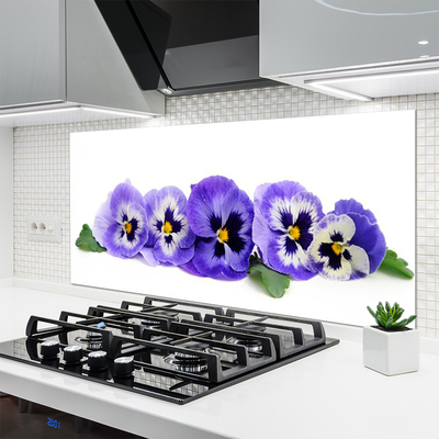 Moderne keuken achterwand Bloemblaadjes bloem pansies