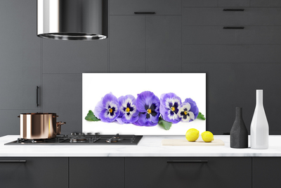 Moderne keuken achterwand Bloemblaadjes bloem pansies