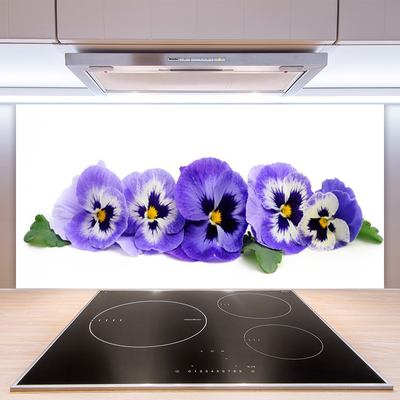 Moderne keuken achterwand Bloemblaadjes bloem pansies