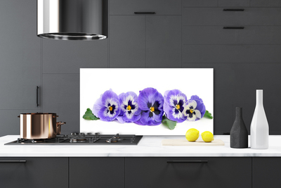 Moderne keuken achterwand Bloemblaadjes bloem pansies