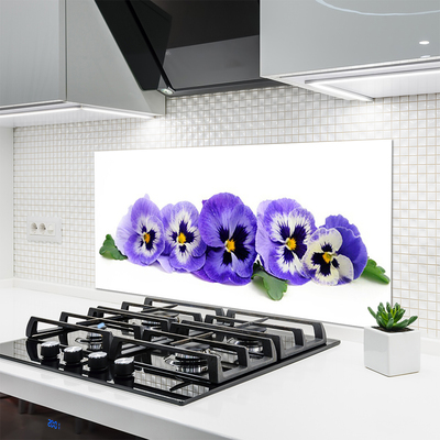 Moderne keuken achterwand Bloemblaadjes bloem pansies