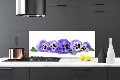 Moderne keuken achterwand Bloemblaadjes bloem pansies