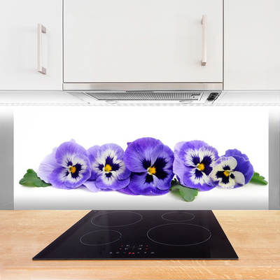 Moderne keuken achterwand Bloemblaadjes bloem pansies