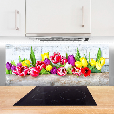 Moderne keuken achterwand Tulpen bloemen natuur