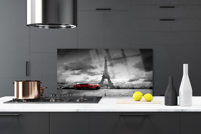 Spatplaat keuken glas Eiffel tower paris bekijk