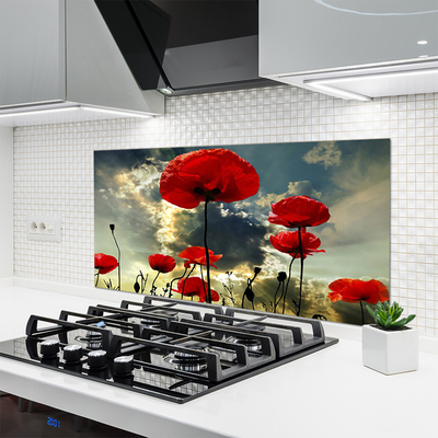 Spatplaat keuken glas Maki flowers nature plant