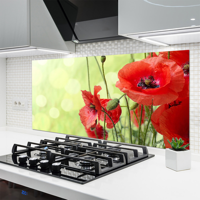 Spatplaat keuken glas Maki flowers nature plant