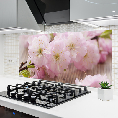 Spatplaat keuken glas Takken van bloemenblaadjes natuur