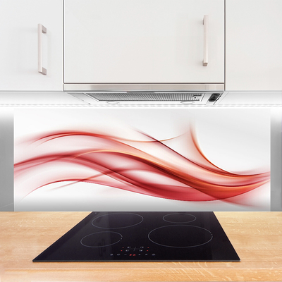 Spatplaat keuken glas Rode abstractie grafisch