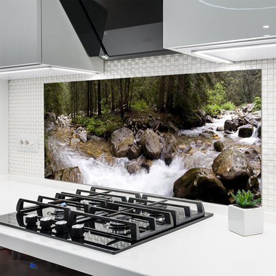 Spatplaat keuken glas Las river waterfalls