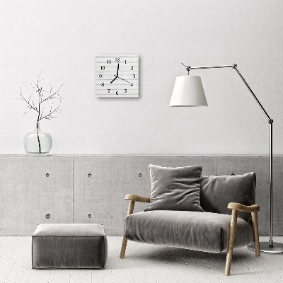 Vierkante glazen wandklok Stenen muur