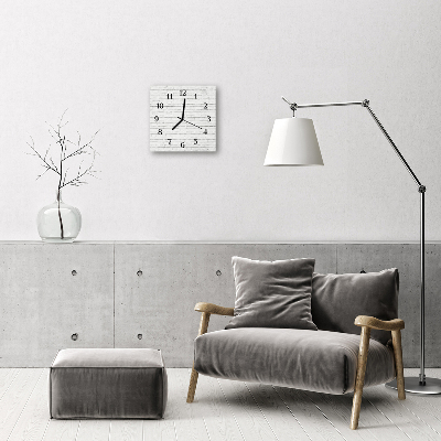 Vierkante glazen wandklok Stenen muur