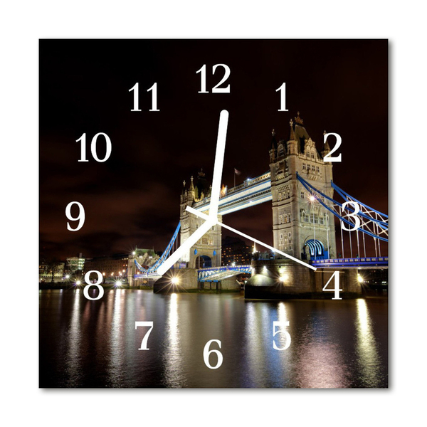Vierkante glas klok Brug londen