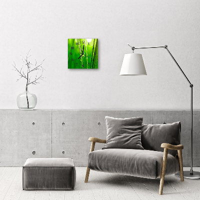 Vierkante glas klok Grasdruppels