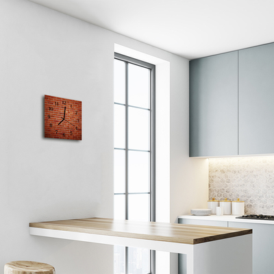 Vierkante glas klok Stenen muur