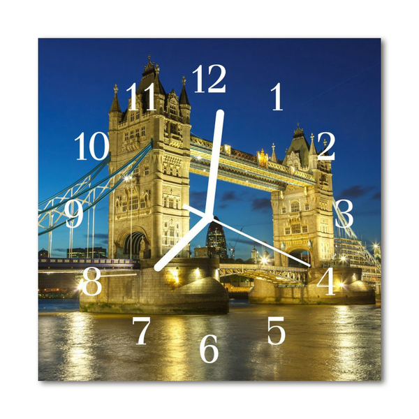 Vierkante glas klok London bridge